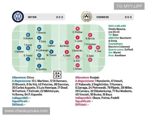米体预测国米对阵那不勒斯首发五大主力回归 劳塔罗搭档博尼领衔锋线
